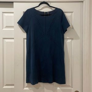 Design Lab suede navy dress with zippered back